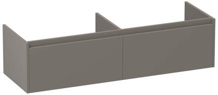 Brauer Embrace - Onderkast - 140 cm - met 2 Softclose Lades Greeploos en 2 Sifon Uitsparingen - Mat Taupe