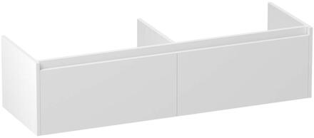 Brauer Embrace - Onderkast - 140 cm - met 2 Softclose Lades Greeploos en 2 Sifon Uitsparingen - Mat Wit