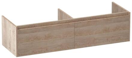 Brauer Embrace - Onderkast - 140 cm - met 2 Softclose Lades Greeploos en 2 Sifon Uitsparingen - Sunlit