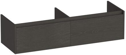 Brauer Embrace - Onderkast - 140 cm - met 2 Softclose Lades Greeploos en 2 Sifon Uitsparingen - Timber Anthracite