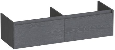 Brauer Embrace - Onderkast - 140 cm - met 2 Softclose Lades Greeploos en 2 Sifon Uitsparingen - Timber Grey