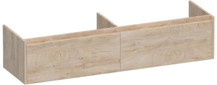 Brauer Embrace - Onderkast - 160 cm - met 2 Softclose Lades Greeploos en 2 Sifon Uitsparingen - Forest Wheat