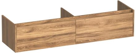 Brauer Embrace - Onderkast - 160 cm - met 2 Softclose Lades Greeploos en 2 Sifon Uitsparingen - Honey