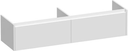 Brauer Embrace - Onderkast - 160 cm - met 2 Softclose Lades Greeploos en 2 Sifon Uitsparingen - Hoogglans Wit