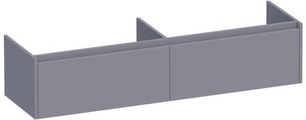 Brauer Embrace - Onderkast - 160 cm - met 2 Softclose Lades Greeploos en 2 Sifon Uitsparingen - Mat Grijs