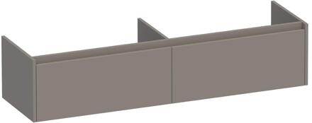 Brauer Embrace - Onderkast - 160 cm - met 2 Softclose Lades Greeploos en 2 Sifon Uitsparingen - Mat Taupe