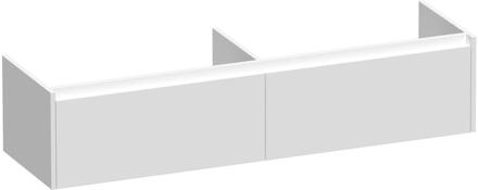 Brauer Embrace - Onderkast - 160 cm - met 2 Softclose Lades Greeploos en 2 Sifon Uitsparingen - Mat Wit