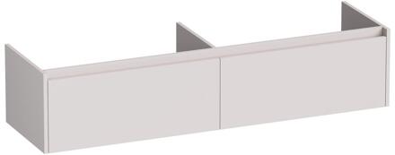 Brauer Embrace - Onderkast - 160 cm - met 2 Softclose Lades Greeploos en 2 Sifon Uitsparingen - Mat Zand