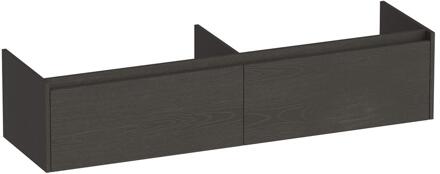 Brauer Embrace - Onderkast - 160 cm - met 2 Softclose Lades Greeploos en 2 Sifon Uitsparingen - Timber Anthracite
