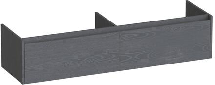 Brauer Embrace - Onderkast - 160 cm - met 2 Softclose Lades Greeploos en 2 Sifon Uitsparingen - Timber Grey