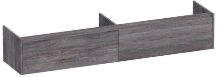 Brauer Embrace - Onderkast - 200 cm - met 2 Softclose Lades Greeploos en 2 Sifon Uitsparingen - Driftwood