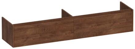 Brauer Embrace - Onderkast - 200 cm - met 2 Softclose Lades Greeploos en 2 Sifon Uitsparingen - Forest Cacao