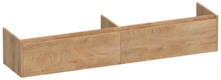 Brauer Embrace - Onderkast - 200 cm - met 2 Softclose Lades Greeploos en 2 Sifon Uitsparingen - Forest Tan