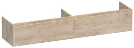 Brauer Embrace - Onderkast - 200 cm - met 2 Softclose Lades Greeploos en 2 Sifon Uitsparingen - Forest Wheat