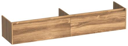 Brauer Embrace - Onderkast - 200 cm - met 2 Softclose Lades Greeploos en 2 Sifon Uitsparingen - Honey