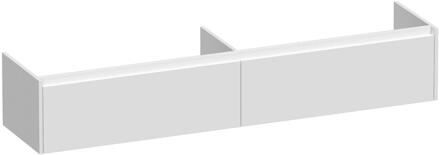Brauer Embrace - Onderkast - 200 cm - met 2 Softclose Lades Greeploos en 2 Sifon Uitsparingen - Hoogglans Wit