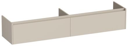 Brauer Embrace - Onderkast - 200 cm - met 2 Softclose Lades Greeploos en 2 Sifon Uitsparingen - Mat Beige