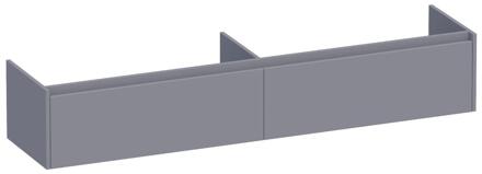 Brauer Embrace - Onderkast - 200 cm - met 2 Softclose Lades Greeploos en 2 Sifon Uitsparingen - Mat Grijs