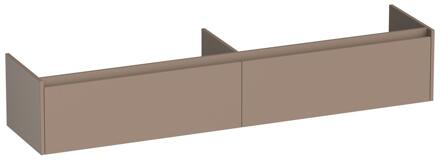 Brauer Embrace - Onderkast - 200 cm - met 2 Softclose Lades Greeploos en 2 Sifon Uitsparingen - Mat Mokka