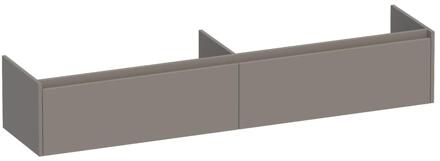 Brauer Embrace - Onderkast - 200 cm - met 2 Softclose Lades Greeploos en 2 Sifon Uitsparingen - Mat Taupe