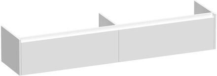 Brauer Embrace - Onderkast - 200 cm - met 2 Softclose Lades Greeploos en 2 Sifon Uitsparingen - Mat Wit