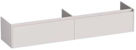 Brauer Embrace - Onderkast - 200 cm - met 2 Softclose Lades Greeploos en 2 Sifon Uitsparingen - Mat Zand