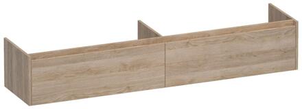 Brauer Embrace - Onderkast - 200 cm - met 2 Softclose Lades Greeploos en 2 Sifon Uitsparingen - Sunlit