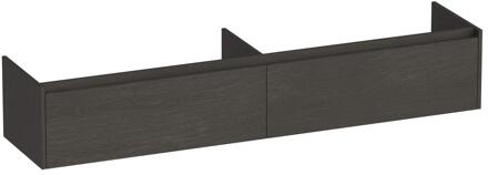 Brauer Embrace - Onderkast - 200 cm - met 2 Softclose Lades Greeploos en 2 Sifon Uitsparingen - Timber Anthracite