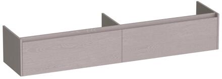 Brauer Embrace - Onderkast - 200 cm - met 2 Softclose Lades Greeploos en 2 Sifon Uitsparingen - Timber Greige