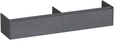 Brauer Embrace - Onderkast - 200 cm - met 2 Softclose Lades Greeploos en 2 Sifon Uitsparingen - Timber Grey