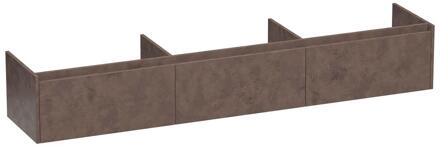 Brauer Embrace - Onderkast - 220 cm - met 3 Softclose Lades Greeploos en 0 cm - Sifon Uitsparingen - Erosion