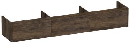 Brauer Embrace - Onderkast - 220 cm - met 3 Softclose Lades Greeploos en 0 cm - Sifon Uitsparingen - Grove