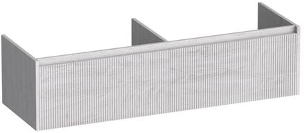 Brauer Embrace Wavy - Onderkast - 140 cm - met 2 Softclose Lades Greeploos en 2 Sifon Uitsparingen - Forest Seashell