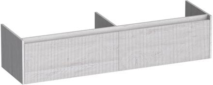 Brauer Embrace Wavy - Onderkast - 160 cm - met 2 Softclose Lades Greeploos en 2 Sifon Uitsparingen - Forest Seashell