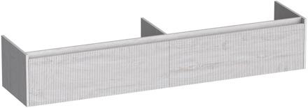 Brauer Embrace Wavy - Onderkast - 200 cm - met 2 Softclose Lades Greeploos en 2 Sifon Uitsparingen - Forest Seashell