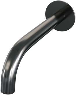 Brauer Gebogen Uitloop - met Rozet - Gunmetal Geborsteld Pvd