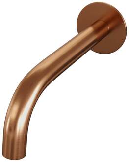 Brauer Gebogen Uitloop - met Rozet - Koper Geborsteld Pvd