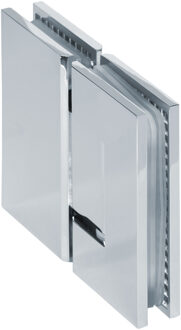 Brauer Glasscharnier 180 graden 2 stuks chroom