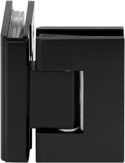 Brauer Glasscharnier 90 graden 2 stuks mat zwart Wit Chroom