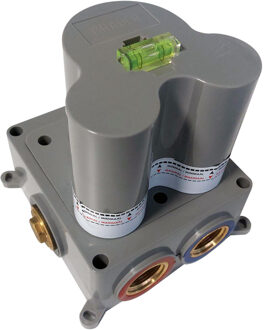 Brauer Gold Carving inbouwthermostaat - met inbouwdeel - 1 carving knop - - PVD - geborsteld goud 5-GG-090 Goud geborsteld