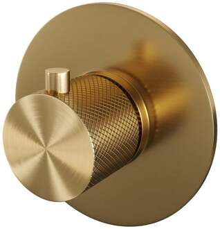 Brauer Gold Carving - Losse inbouwthermostaat - In/afbouwdelen - Goud Geborsteld PVD