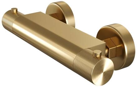 Brauer Gold Carving - Opbouw Douche Thermostaatkraan - Goud Geborsteld PVD