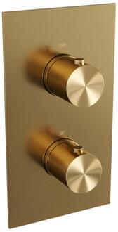 Brauer Gold Edition - 3 Weg - Inbouwthermostaat - In/afbouwdelen - Goud Geborsteld PVD
