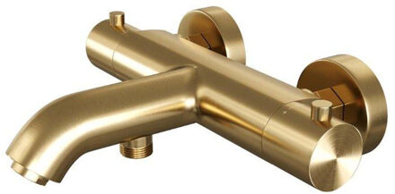 Brauer Gold Edition Badkraan - gladde knop - PVD - geborsteld goud 5-GG-229 Goud geborsteld