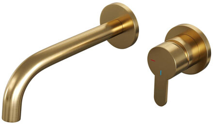 Brauer Gold Edition inbouw wastafelkraan - hendel 4 - geborsteld goud PVD