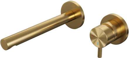 Brauer Gold Edition inbouw wastafelkraan I-model - hendel 5 - geborsteld goud PVD