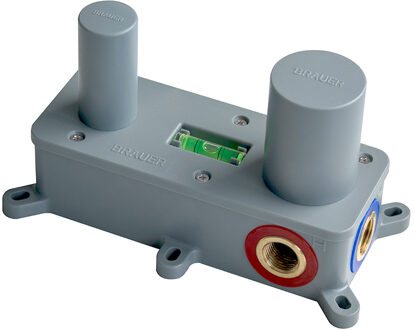 Brauer Gold Edition inbouw wastafelkraan met achterplaat - hendel 4 - geborsteld goud PVD