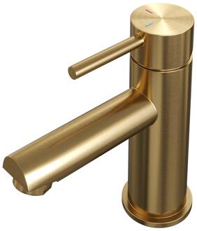 Brauer Gold Edition Lage Opbouw Wastafelmengkraan Model A Goud Geborsteld PVD