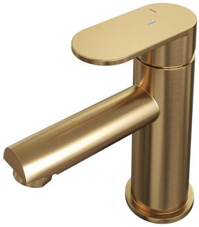 Brauer Gold Edition Lage Opbouw Wastafelmengkraan Model C Goud Geborsteld PVD
