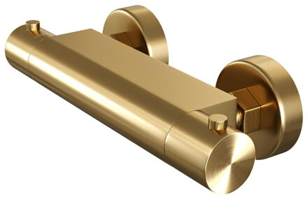 Brauer Gold Edition Thermostaatkraan opbouw - 2 gladde knoppen - PVD - geborsteld goud 5-GG-234 Goud geborsteld